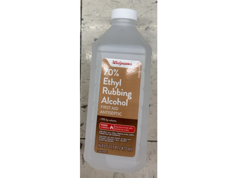 Walgreens 70% Ethyl Rubbing Alcohol First Aid Antiseptic, 16 fl oz/473 mL