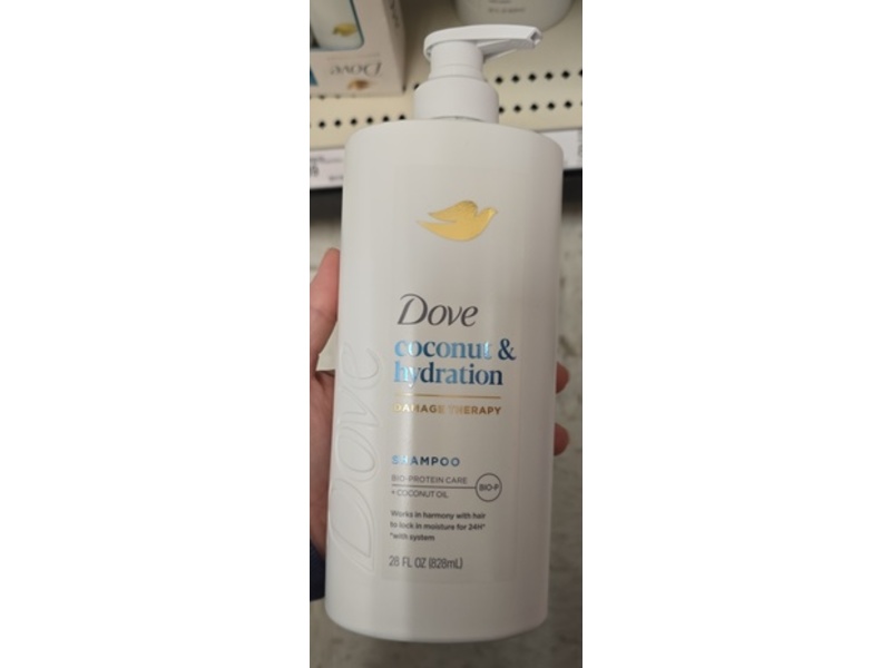 Dove Damage Therapy Shampoo, Coconut, 28 fl oz/828 mL