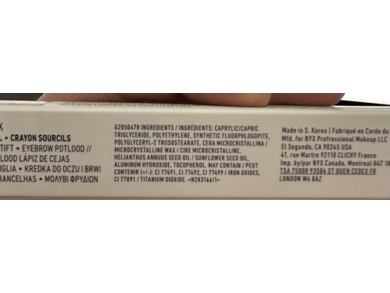 NYX Professional Makeup Fill & Fluff Eyebrow Pomade Pencil, Black. 0.007 oz/0.2 g