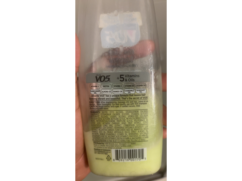 Alberto VO5 Kiwi Lime Squeeze Conditioner, Lemongrass Extract, 16.9 fl oz/500 mL