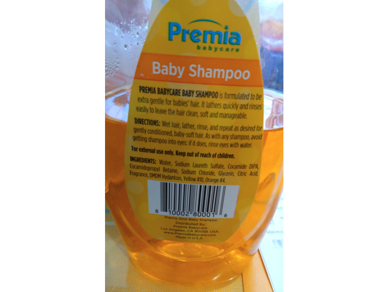 Premia BabyCare Gentle Baby Shampoo, Gentle Formula Hypoallergenic, 32 fl oz/946 mL