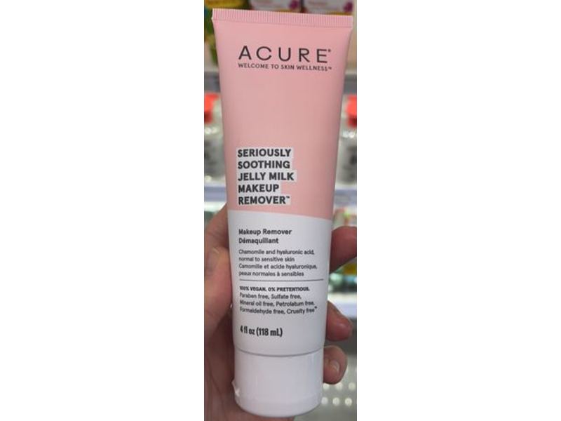 Acure Seriously Soothing Jelly Milk Makeup Remover, 4 fl oz/118 mL
