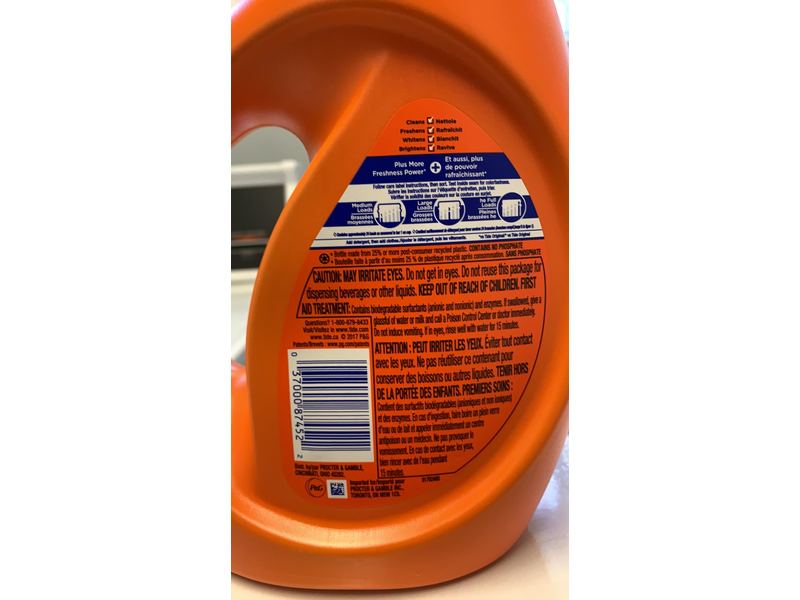 Tide Plus Downy Liquid Laundry Detergent, April Fresh, 24 Loads, 37 fl oz/1.09 L