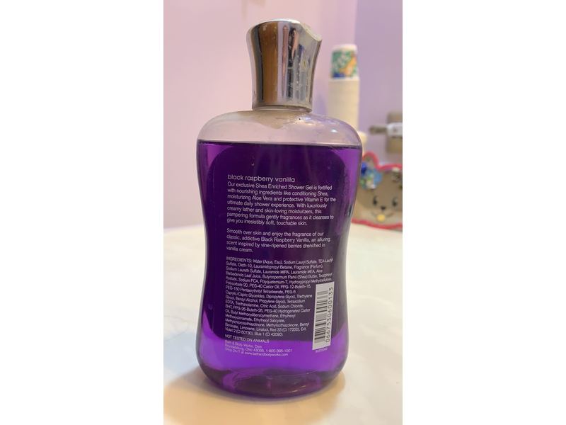Bath & Body Works Shower Gel, Black Raspberry Vanilla, 10 fl oz/295 mL