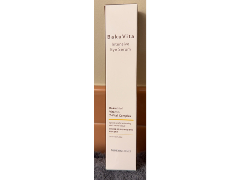 Thank You Farmer BakuVita Intensive Eye Serum, Bakuchiol Vitamin 7-Vital Complex, 1.05 fl oz/30 mL