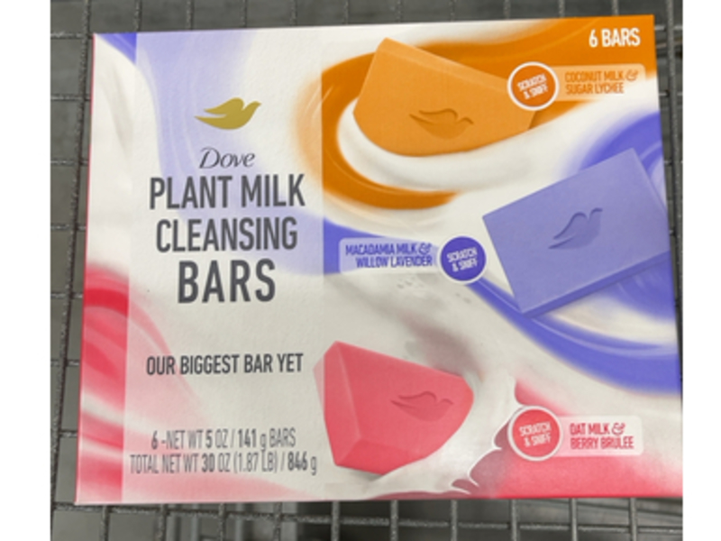 Dove Plant Milk Bar Soap, 5 oz/141 g, 6 Count