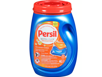 Persil Ultra Pacs Advanced Clean Oxi + Odor Power Laundry Detergent Pacs, 46.2 oz/1.31 kg, 57 Pacs