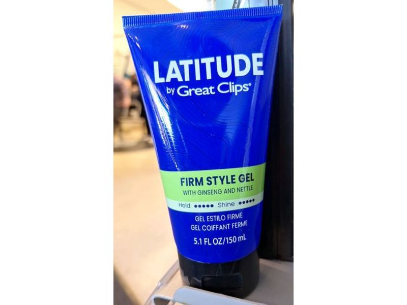 Latitude By Great Clips Firm Style Gel, Ginseng & Nettle, 5.1 fl oz/150 mL