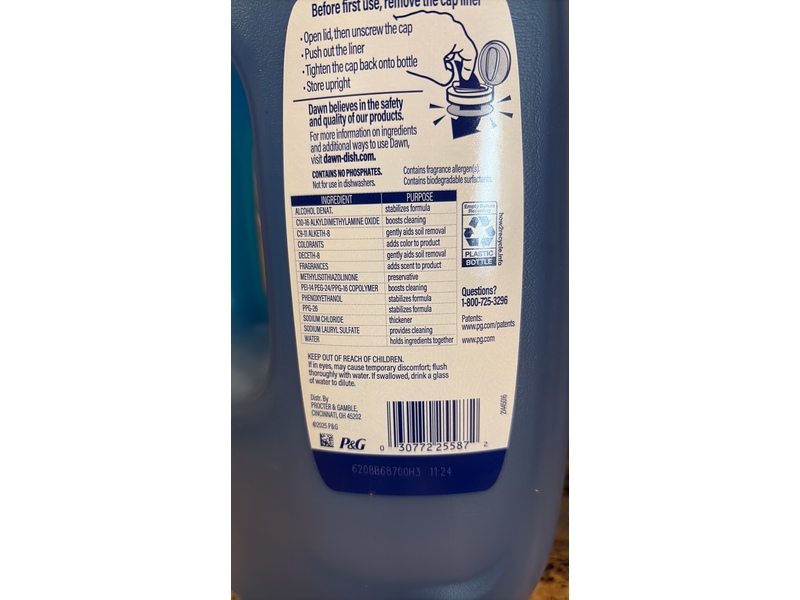 Dawn Ultra Dishwashing Liquid, Clean Scent, 87 fl oz/2.57 L
