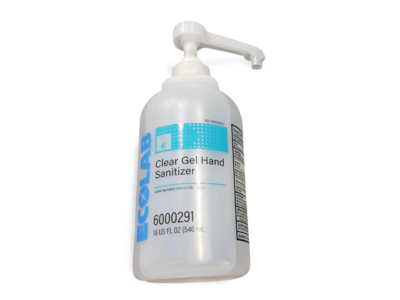 EcoLab Clear Gel Hand Sanitizer, 18 fl oz/540 mL