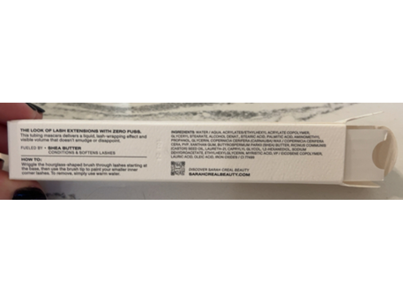 Sarah Creal Back Of The Cab Volumizing Longwear Tubing Mascara, Black Lacquer, 0.27 fl oz/8 mL