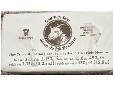 Zeni Goat Milk Soap Fine Triple Milled Soap Bar, 2 fl oz/150 g, 3 Count