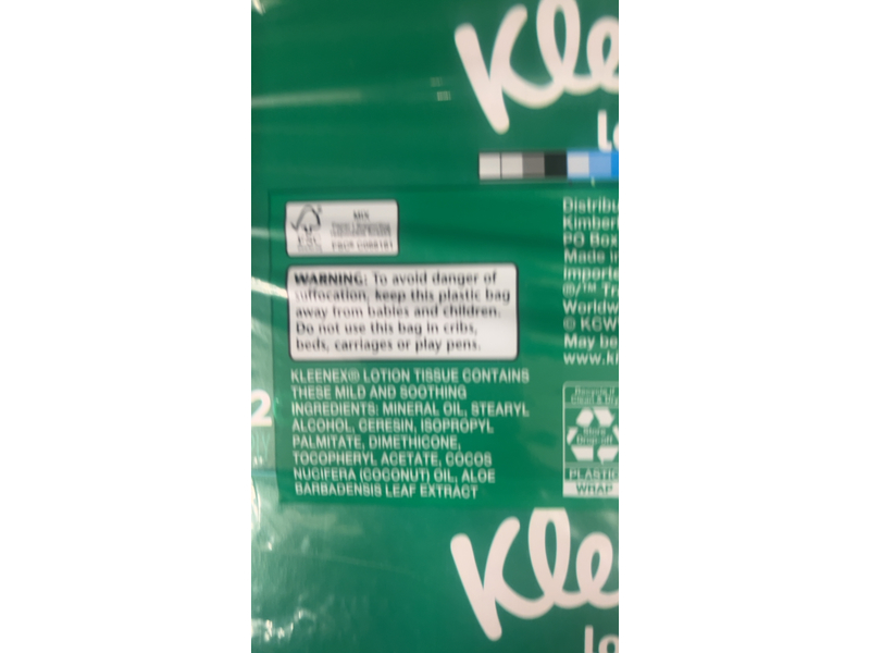 Kleenex 3 in 1 Lotion Facial Tissues, Coconut Oil + Aloe, 720 Count