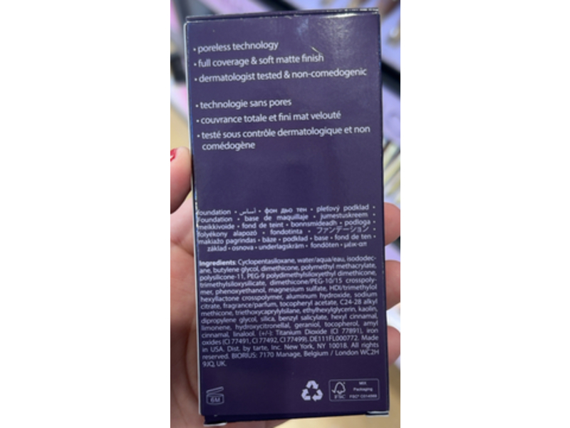 Tarte Amazonian Clay 16-Hour Full Coverage Foundation, 20N Light Neutral, 1.7 fl oz/50 mL