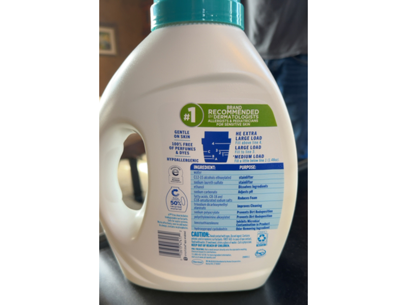 All Liquid Laundry Detergent, Free Clear, 49 Loads, 73 fl oz/2.15 L