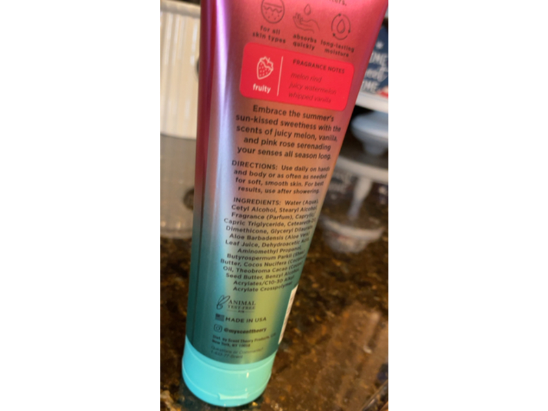 Scent Theory Sun Kissed Melon Body Cream, Shea Butter & Coocnut Oil, 8 oz/226 g