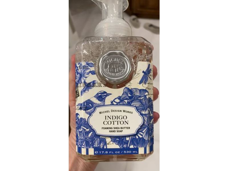 Michel Design Works Foaming Hand Soap, Indigo Cotton, Shea Butter, 17.8 fl oz/530 mL