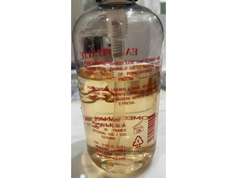 Eau D'Italie Liquid Soap, Pomegranate & Freesia, 10 fl oz/300 mL