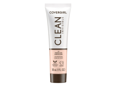 Covergirl Clean Invisible Foundation, 101Porcelain, 1 fl oz/30 mL