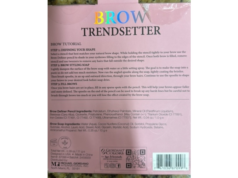 Giordano Colors Brow Trend Setter, 0.39 oz/11 g