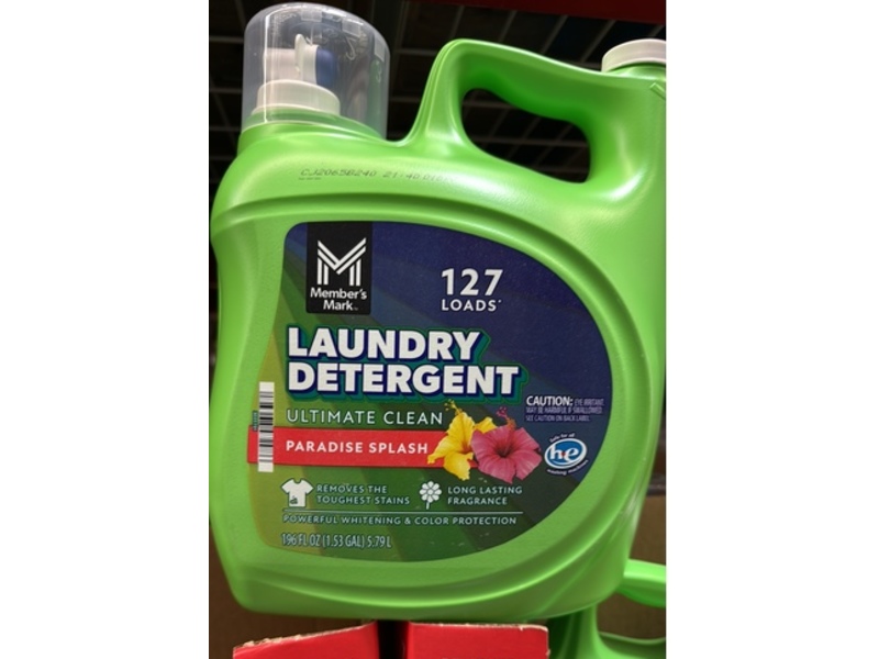 Member's Mark Liquid Laundry Detergent, Paradise Splash, 127 Loads, 196 fl oz/5.79 L
