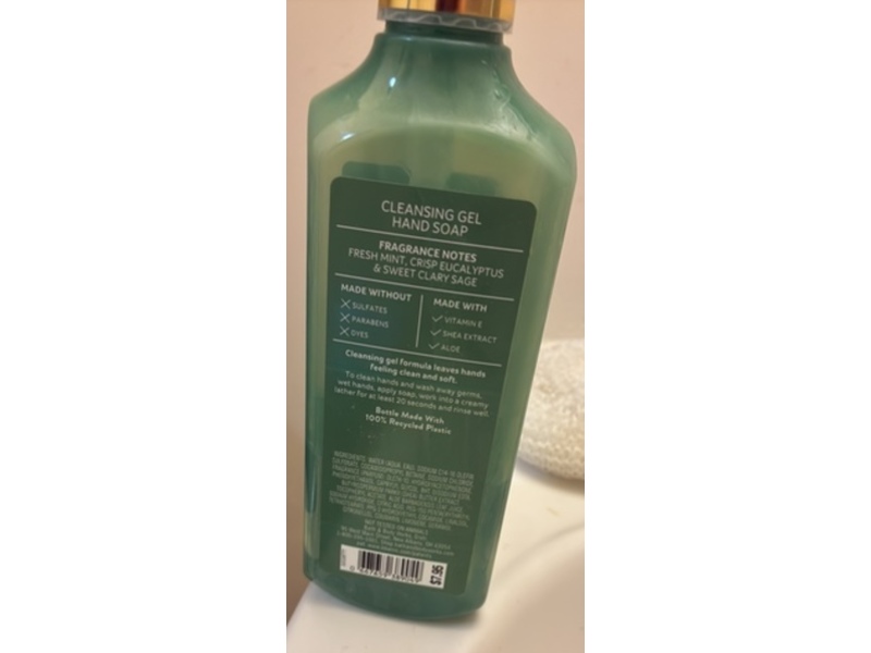 Bath & Body Works Cleansing Hand Soap, Eucalyptus Mint, 8 fl oz/236 mL