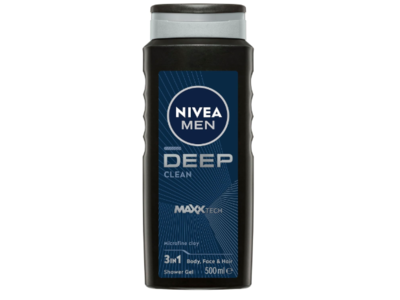 Nivea Men Deep Clean Maxxtech Shower Gel, 500 mL