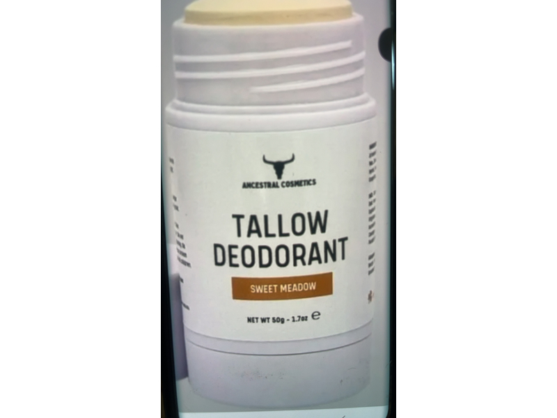 Ancestral Cosmetics Tallow Deodorant, Sweet Meadow, 1.7 oz/50 g