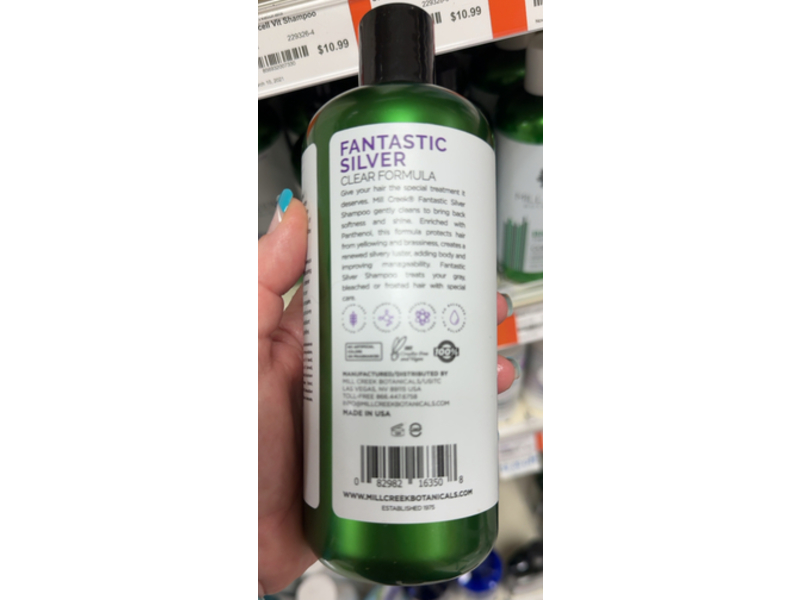 Mill Creek Botanicals Shampoo, Fantastic Silver, 14 fl oz/414 mL