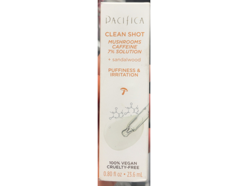 Pacifica Clean Shot Mushrooms Caffeine 7 Percent Unisex, 0.8 fl oz/23.6 mL