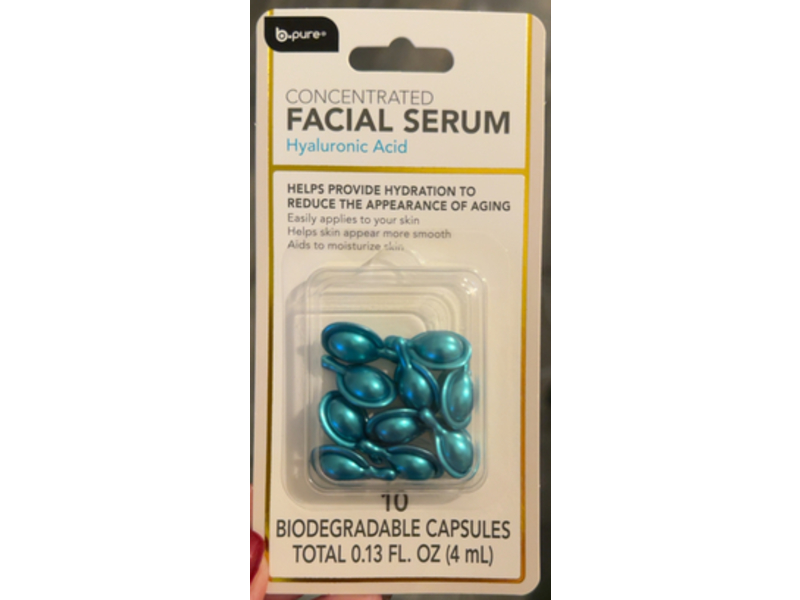 b.Pure Concentrated Facial Serum, Hyaluronic Acid, 0.13 fl oz/4 mL, 10 Count