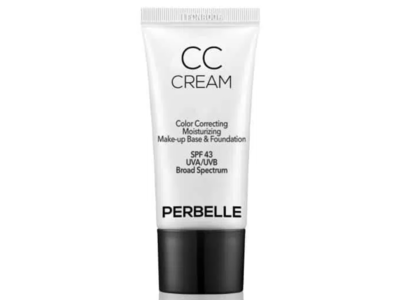 Perbelle CC Cream Color Correcting Moisturizing Make-Up Base & Foundation, SPF 43, 1.05 oz/30 g