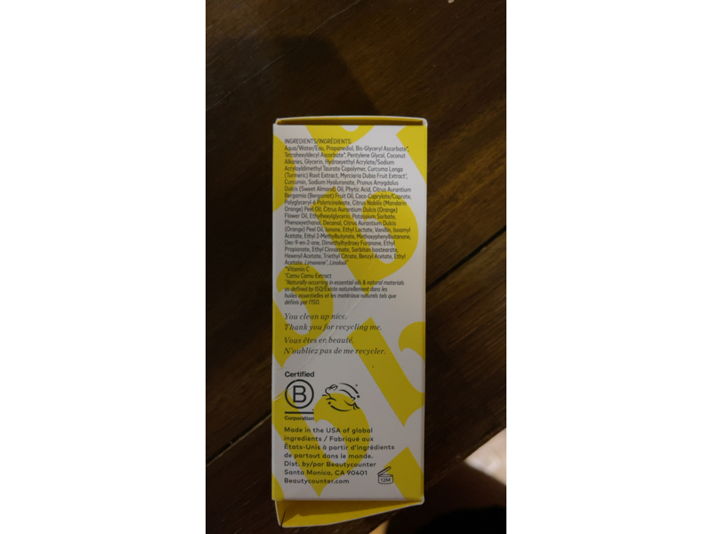 Beautycounter Counter+ All Bright C Serum, 0.5 fl oz/15 mL