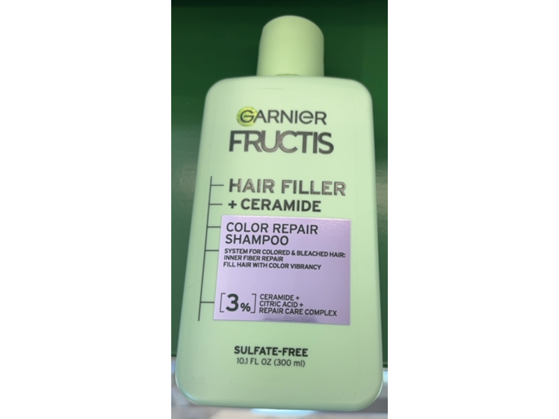 Garnier Fructis Hair Filler Color Repair Shampoo, Ceramide + Citric Acid, 10.1 fl oz/300 mL