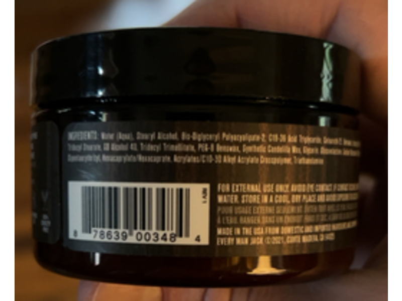 Every Man Jack Matte Finish Firm Hold Fiber Cream, 3.4 oz/96 g