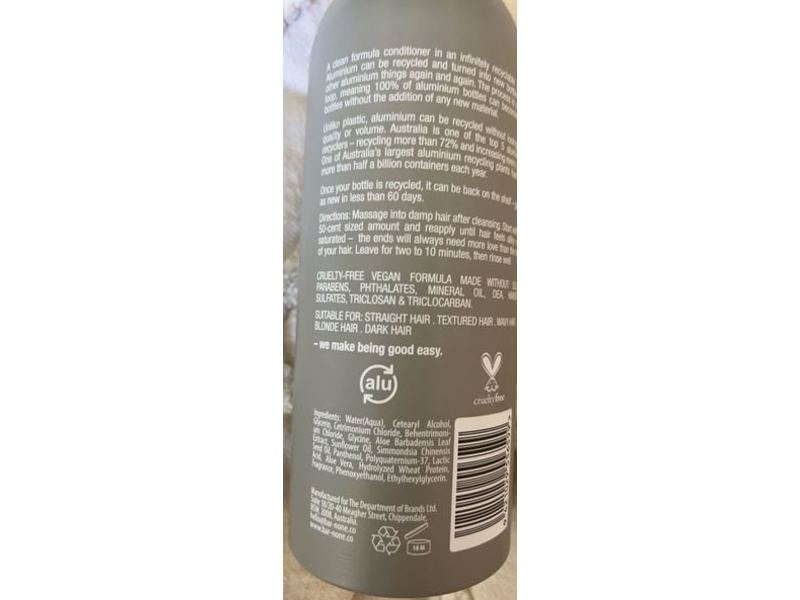 Bar None Zero Waste Everyday Conditioner, Aloe, 13.52 fl oz/400 mL
