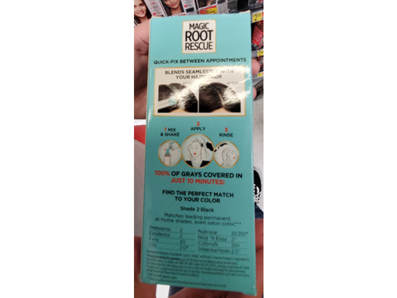 L'oreal Paris Magic Root Rescue Permanent Hair Color, 2 Black, 1 Application, Pack Of 2