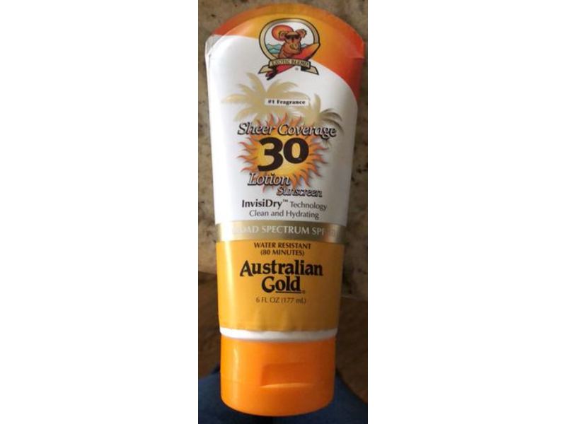 Australian Gold Sheer Coverage Lotion Sunscreen, SPF 30, 6 fl oz/177 mL