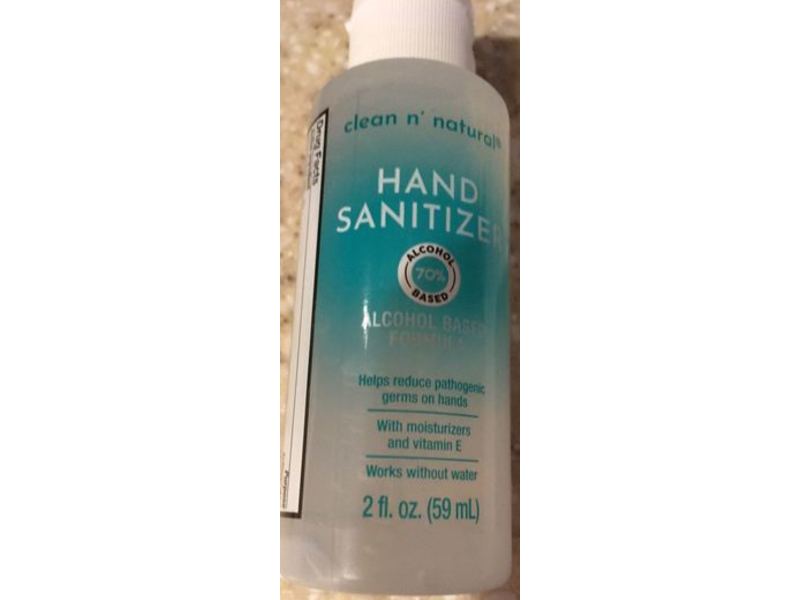 Clean N Natural Hand Sanitizer Alcohol Based Formula, 2fl oz/59 mL