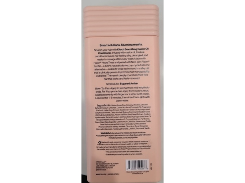 Kitsch Soothing Conditioner, Castor Oil, 12 fl oz/355 mL