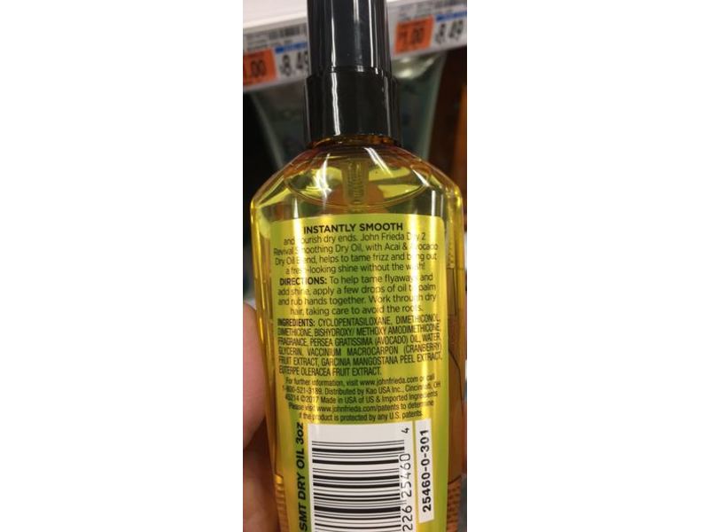 John Frieda Day 2 Revival Smoothing Dry Oil, 3 fl oz/88 mL