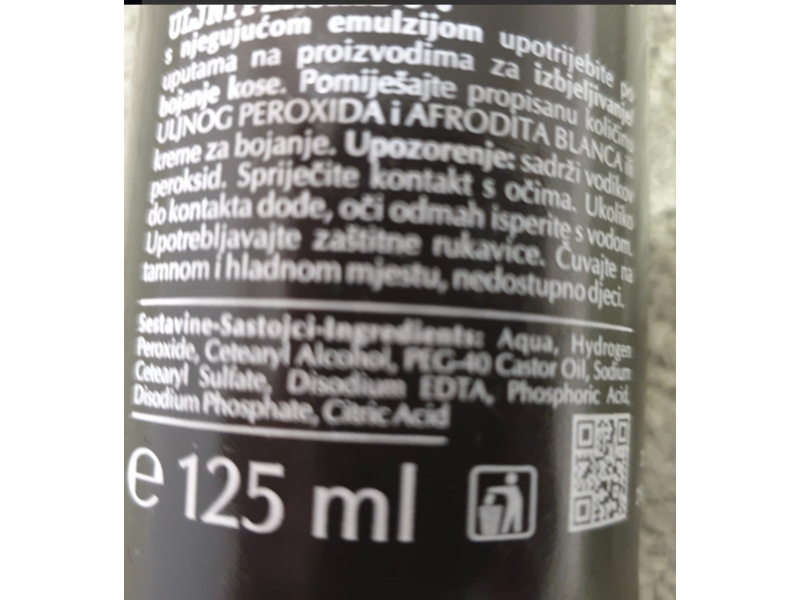 Afrodita Cosmetics Oljni Peroksid 6%, 4 fl oz/125 mL