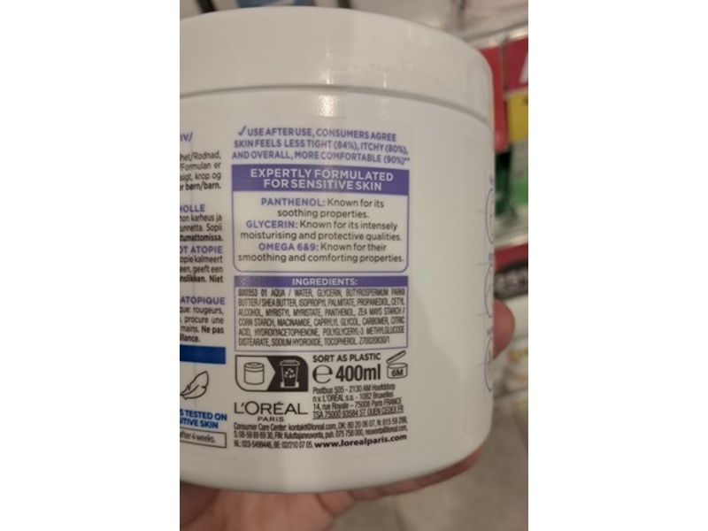 L'oreal Paris Mixa Restoring Cream, Panthenol Comfort, 400 mL