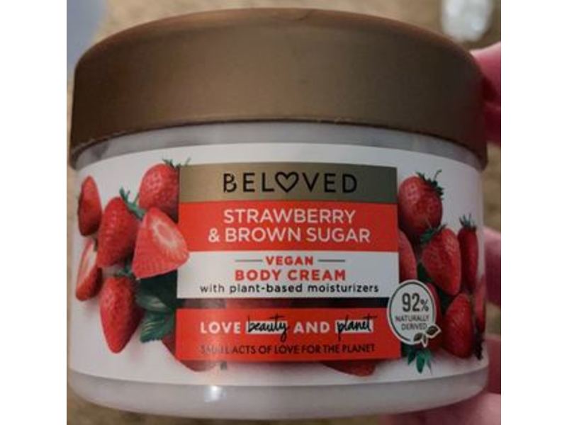 Love Beauty & Planet Beloved Body Cream, Strawberry & Brown Sugar, 10 oz