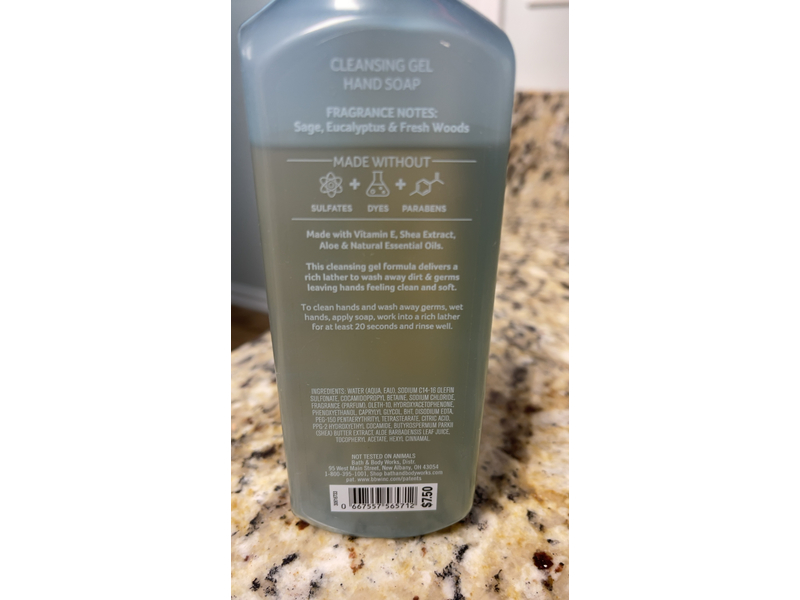 Bath & Body Works Sweater Weather Cleansing Gel Hand Soap, Natural Essential Oil, 8 fl oz/238 mL