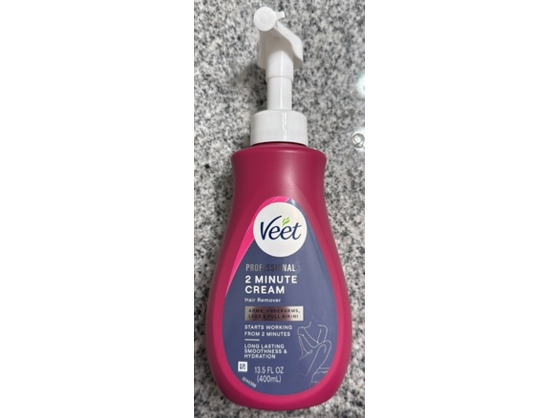 Veet Professional 2 Minute Hair Remover Cream, 13.5 fl oz/400 mL
