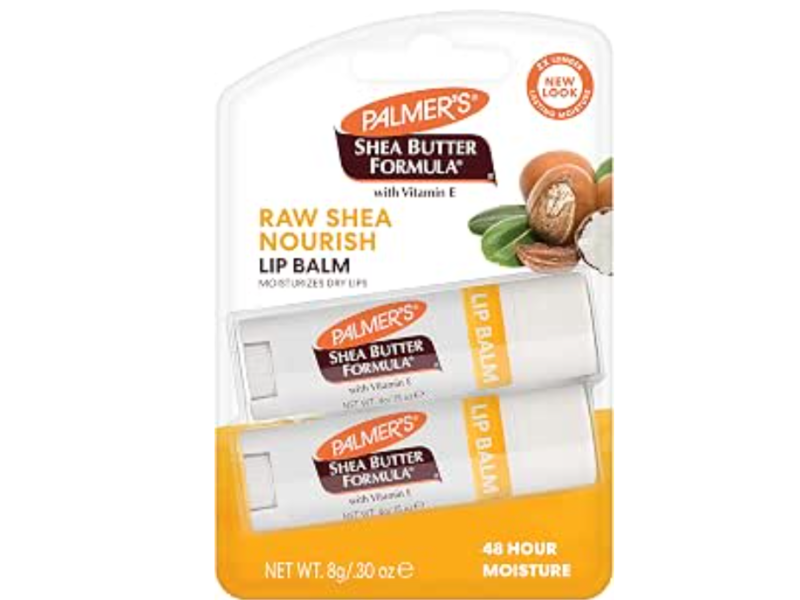Palmer's Raw Shea Nourish Lip Balm Duo, Vitamin E, 0.30 oz/8 g