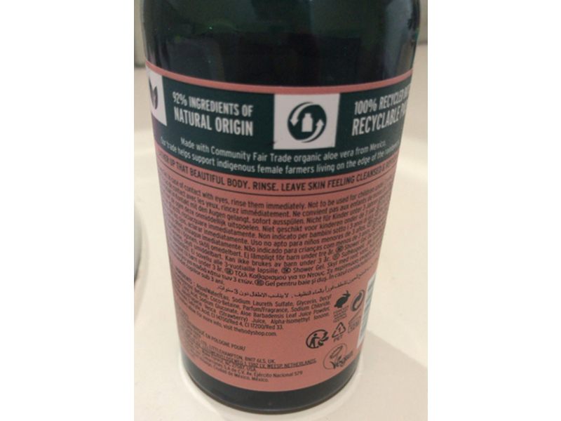 The Body Shop Shower Gel, Strawberry, 8.4 fl oz/250 mL