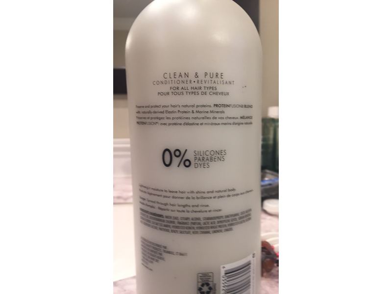 Nexxus Clean & Pure Nourishing Detox Conditioner, Proteinfusion, 33.8 fl oz/1 L