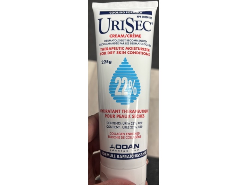 UriSec Therapeutic Moisturizer Cream, Urea 22% USP, 225 g